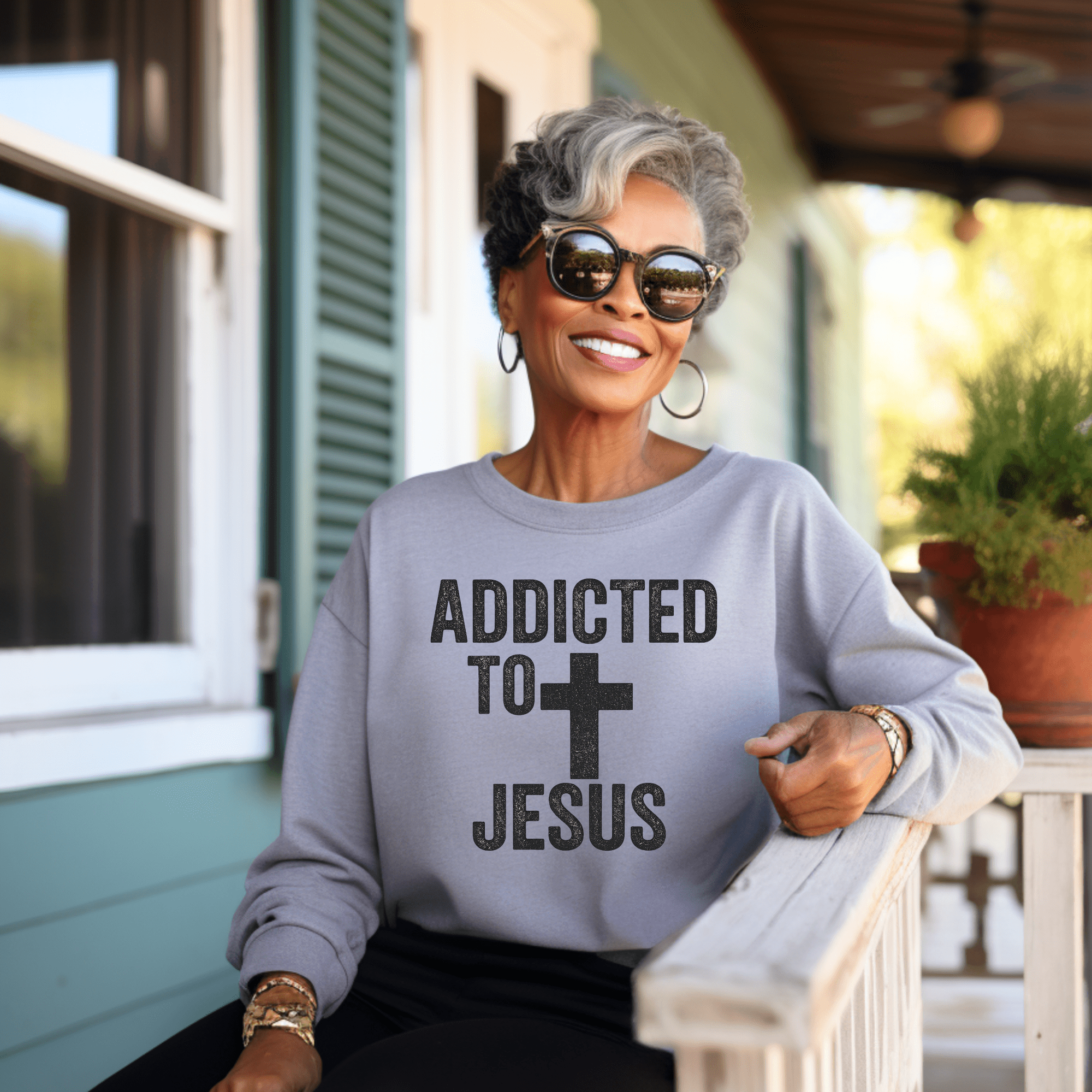 Addicted to Jesus Christian Sweatshirt - Apparel - My Prayer Closet