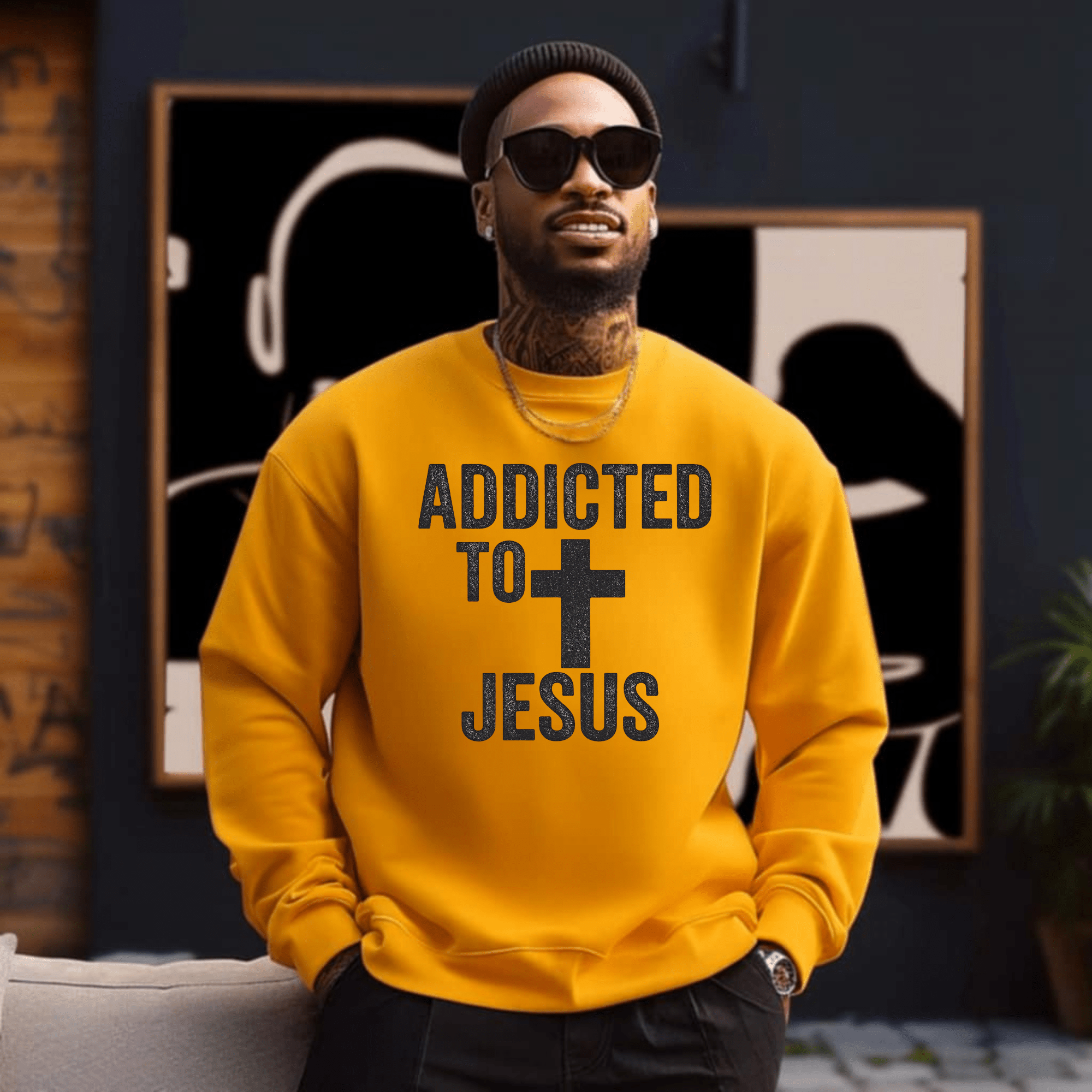 Addicted to Jesus Christian Sweatshirt - Apparel - My Prayer Closet