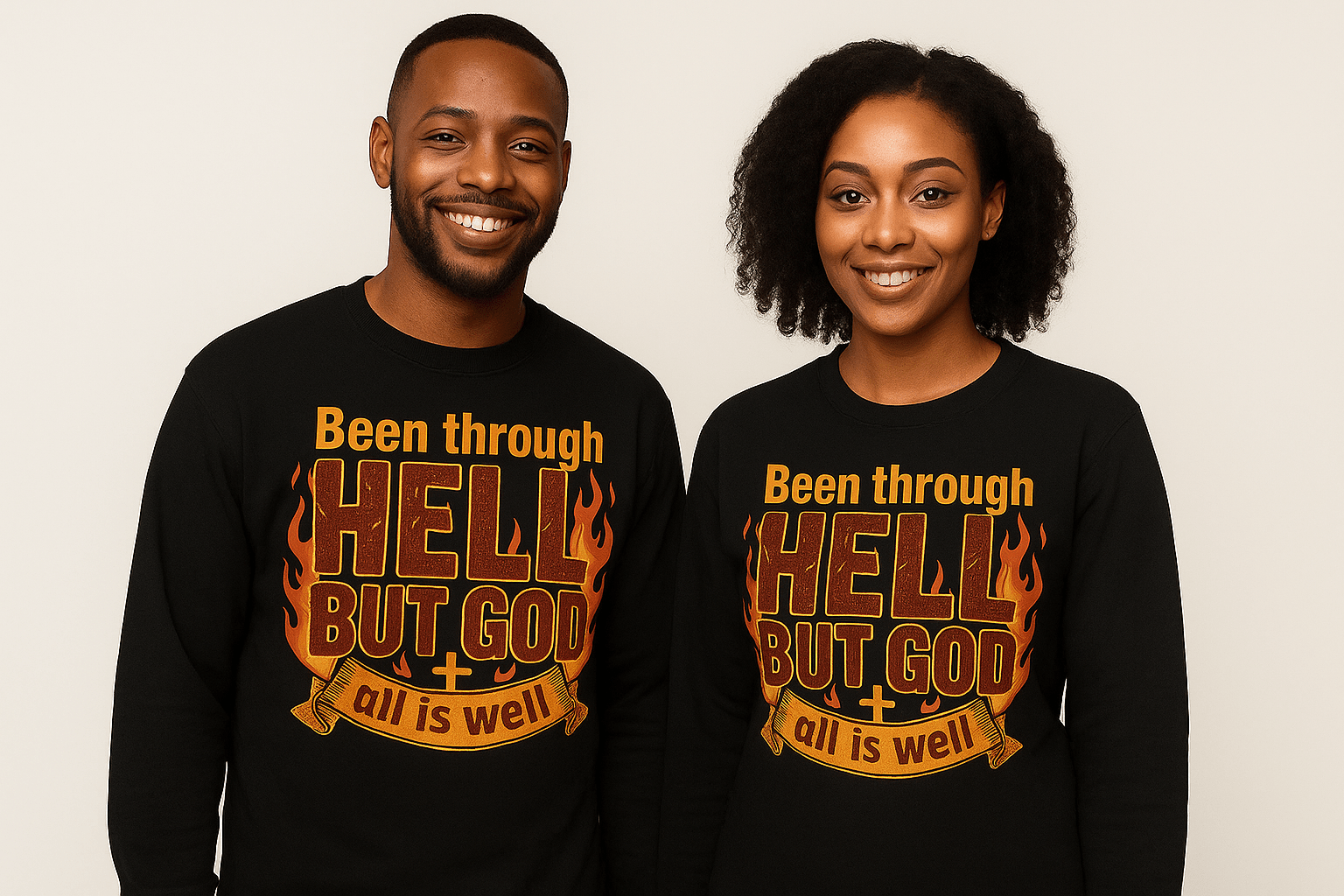 Faith - Inspired Long Sleeve T-Shirt - "Been through HELL BUT GOD all is well" - Spiritual Apparel for Comfort & Motivation, [...] - My Prayer Closet