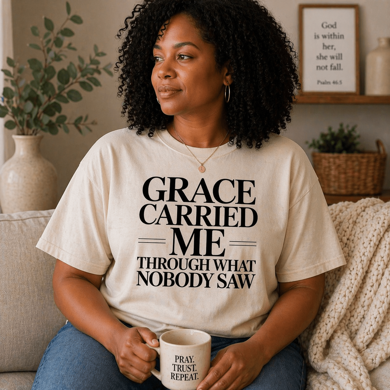 Grace Carried Me Through What Nobody Saw T-Shirt | Mother's Day Gift for Mom - My Prayer Closet