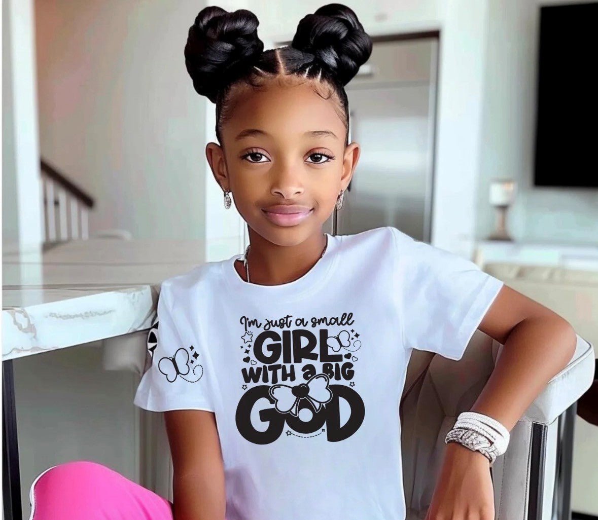 I'm Just a Small Girl with a Big God - Kids T-Shirt - My Prayer Closet