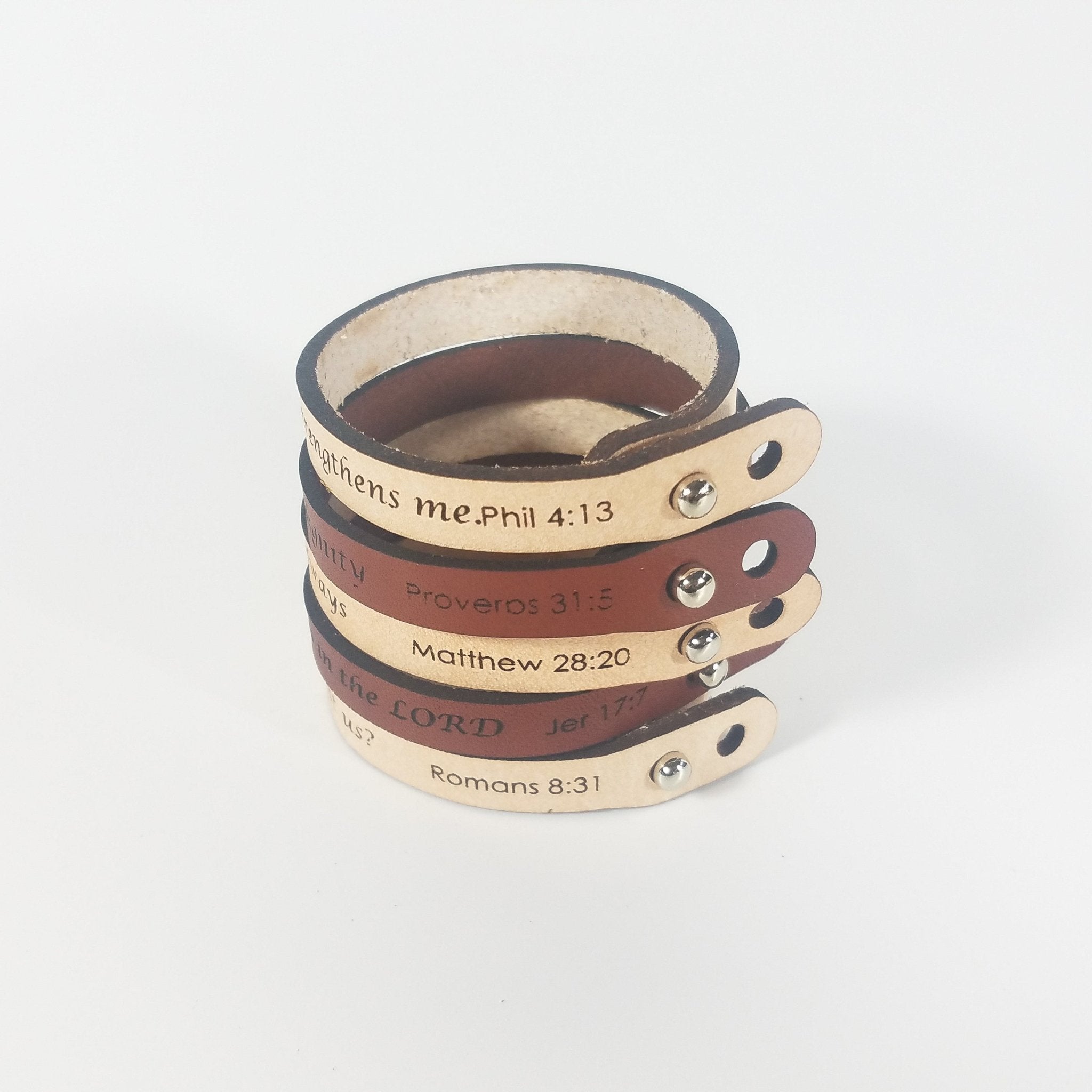Spiritual Quote Bracelet - faith hope love - My Prayer Closet