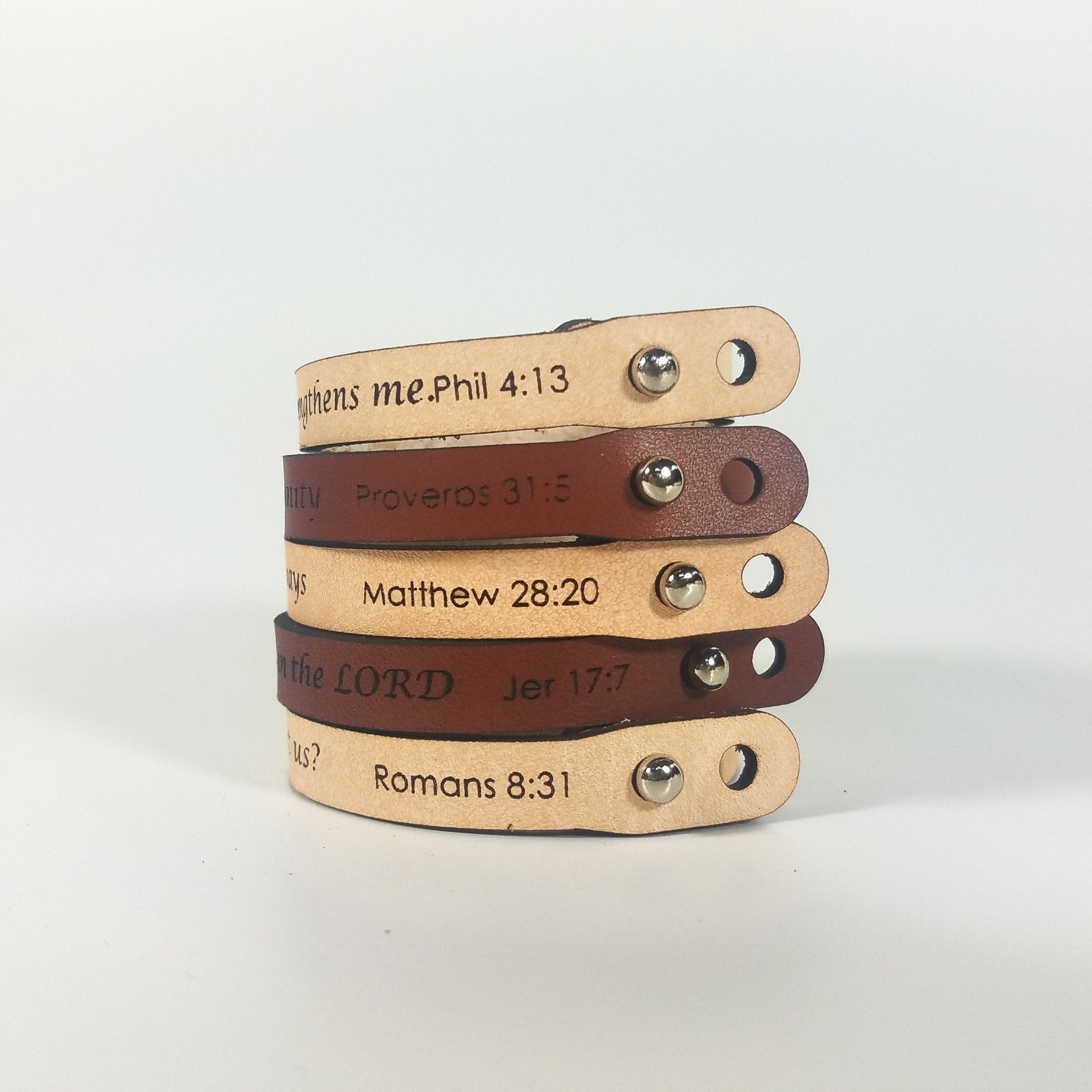Spiritual Quote Bracelet - faith hope love - My Prayer Closet